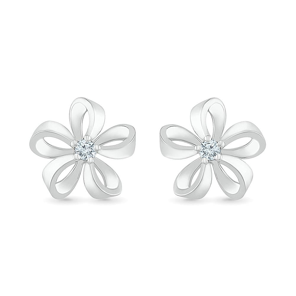 Jewels Galaxy Fashion Hanging Hoop Earrings Flower White Stone Jewellery  For Women & Girls & Girls (SMNJG-ERGRS-1010) : Amazon.in: Fashion
