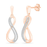 Infinity Swish Diamond Drop Earrings
