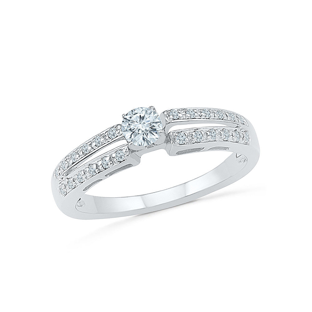 Buy Diamond Cluster Couple Rings Set India