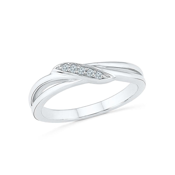 Golden glow band ring in Pave Setting with Diamonds for everyday wear