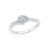 Silver Promise Diamond Ring