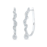 Swirl Dance Diamond Hoop Earrings