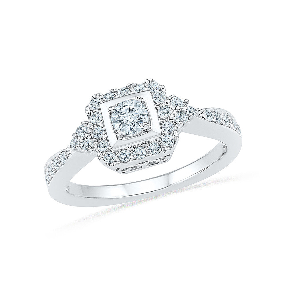 1 1/10 ctw Diamond Engagement Ring with 1/2 Ct Princess Cut | Hart's  Jewelers | Grants Pass, OR