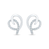 Dainty Diamond Embrace Stud Earrings