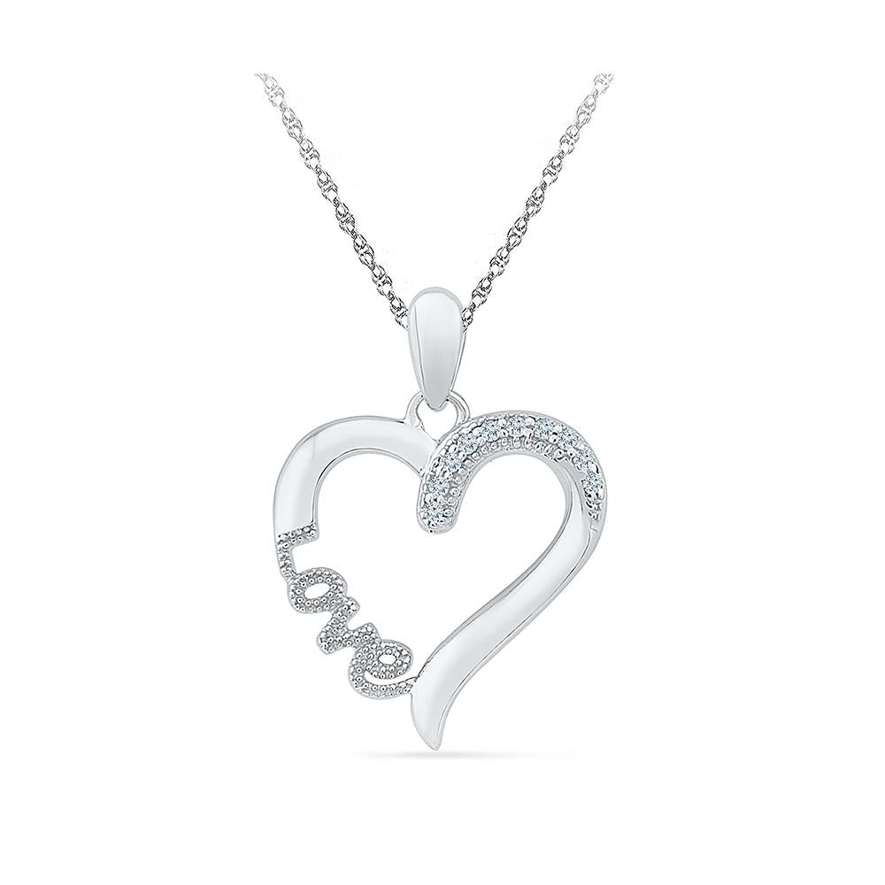 Superior Diamond Cutters White Gold Heart Shape Diamond Necklace 43197 -  Devon Fine Jewelry