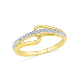 Indented Everyday Diamond Ring