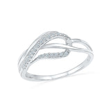 14kt / 18kt white and yellow gold Swirl Lures Everyday Diamond Ring in Prong setting online for women