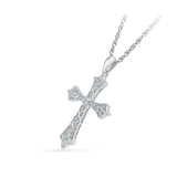 Timeless Cross Diamond Silver Pendant