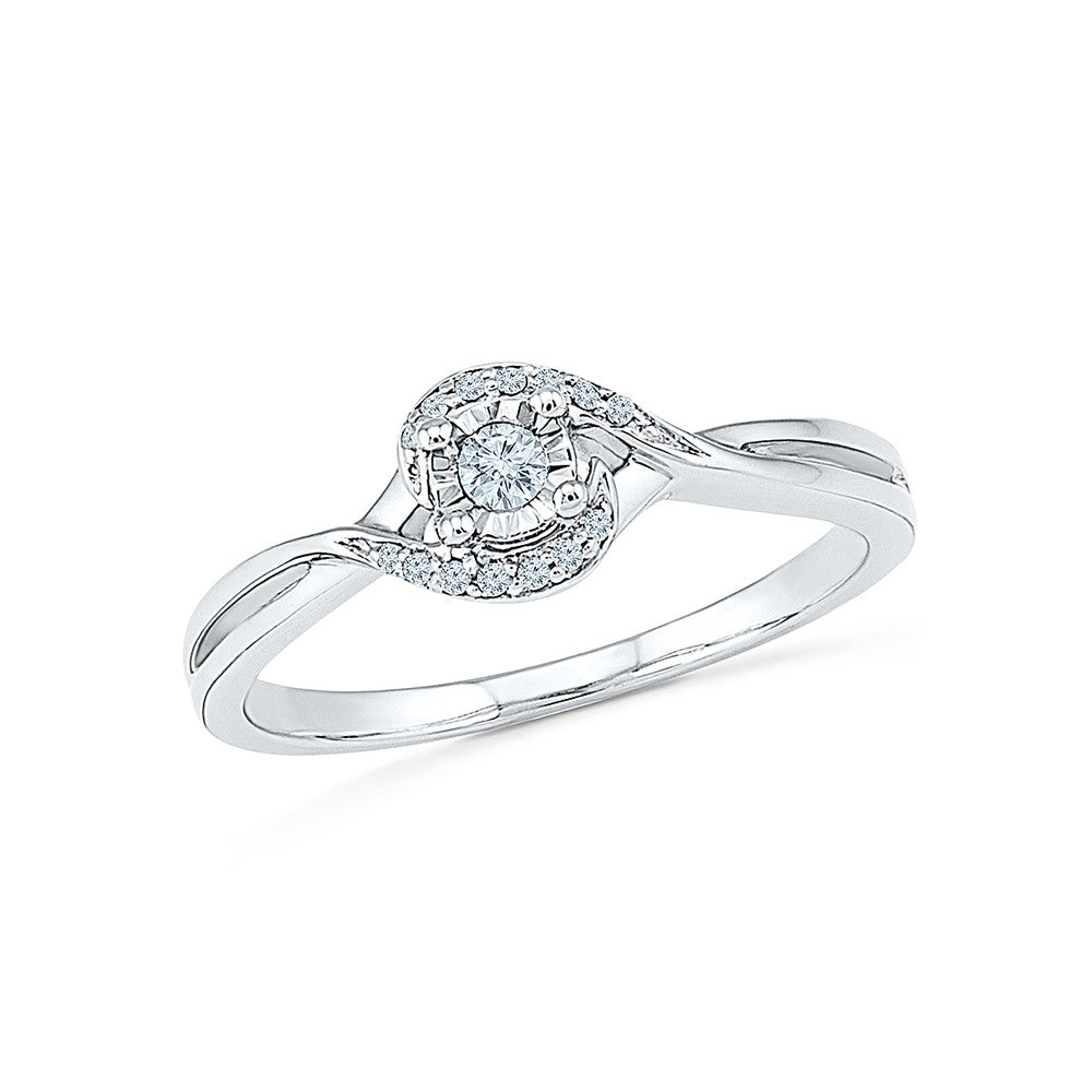 1.8 Carat Round Cut Diamond Engagement Ring 14k White Gold – Balacia