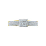 Studded Square Diamond Cocktail Ring
