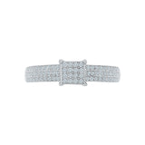 Studded Square Diamond Cocktail Ring