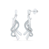 Royal Ribbon Diamond Dangler Earrings