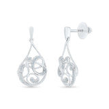 Fancy Framework Diamond Drop Earrings