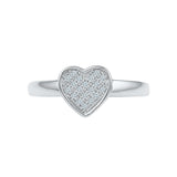 Heart Warmth Everyday Diamond Silver Ring