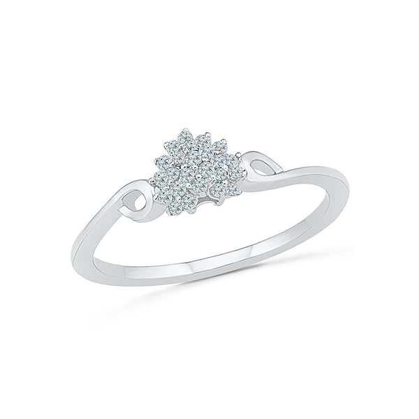 Floral Embosom Everyday Diamond Ring
