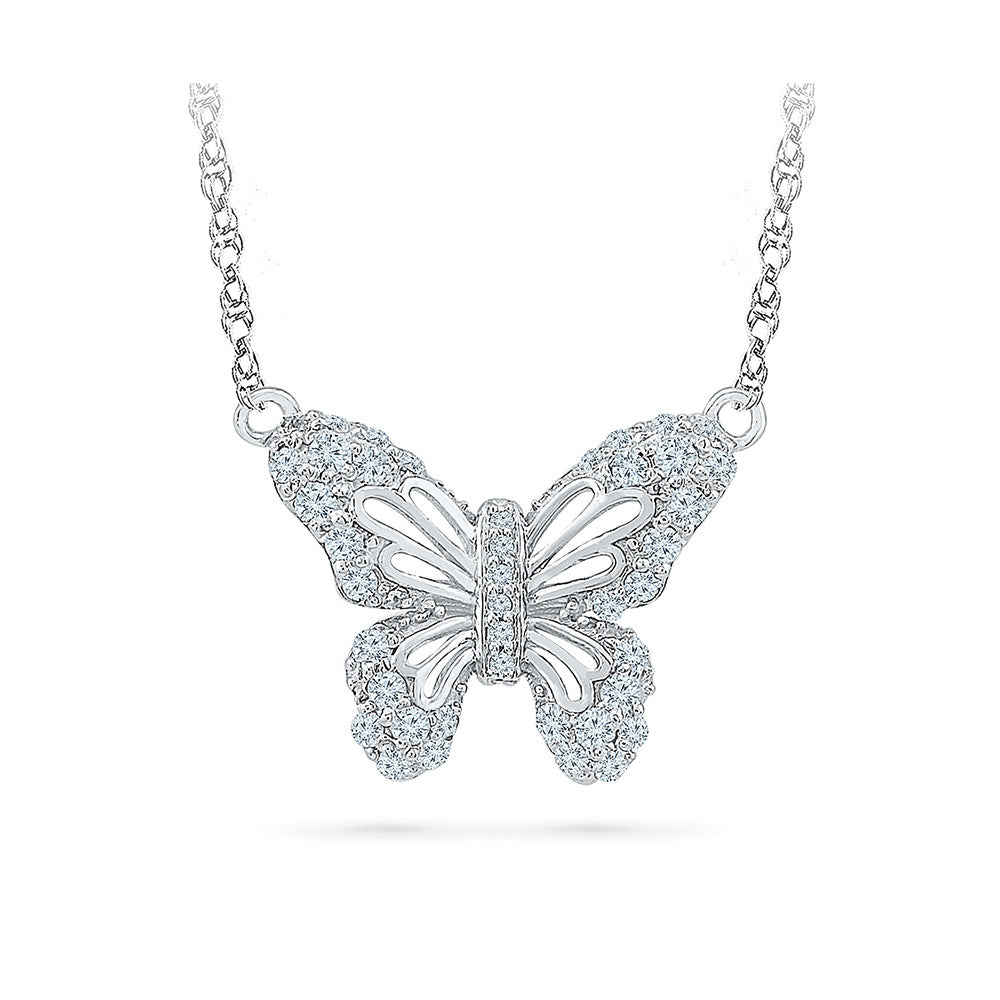 Fancy Butterfly Diamond Necklace | Radiant Bay