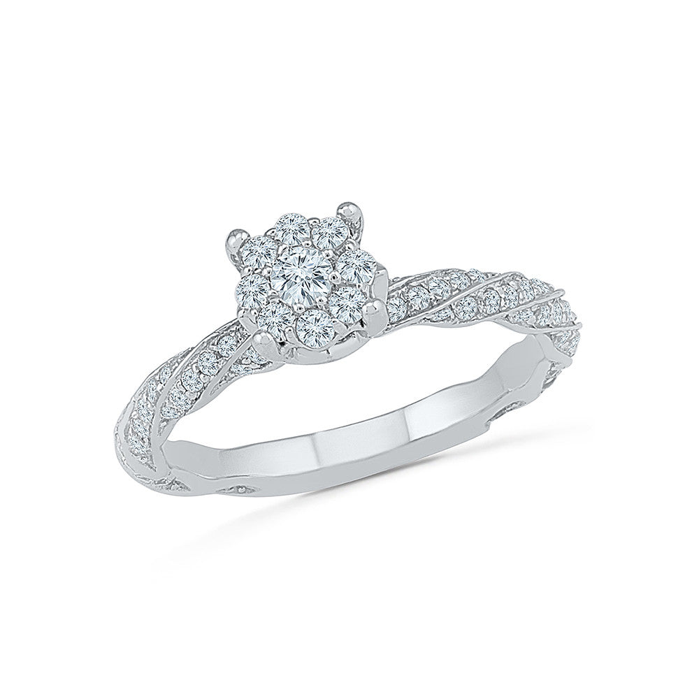 Layla Lab Grown Diamond Bridal Set, Halo, 2.8 Carat, 14K White Gold – Best  Brilliance