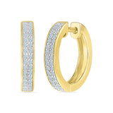 Majestic Elegance Diamond Hoop Earrings in 14k and 18k gold