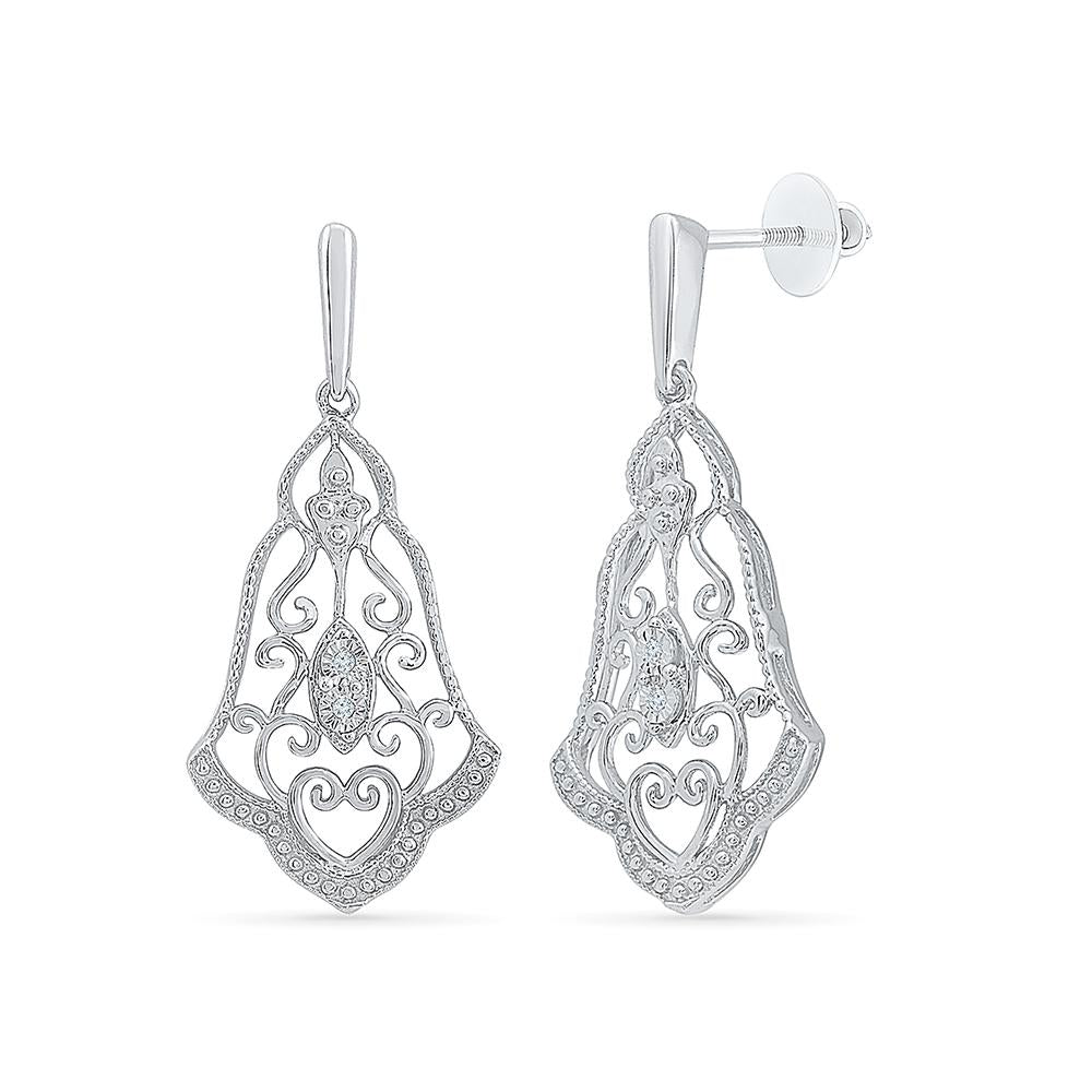 Gift unique shape semi jhoomka diamond earrings – Radiant Bay