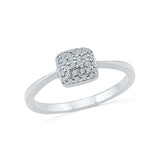 14kt / 18kt white and yellow gold tiny square  in Pave for women online