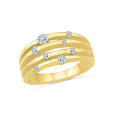 14kt / 18kt white and yellow gold Galaxy Glamour Diamond Cocktail Ring in Channel setting online for women