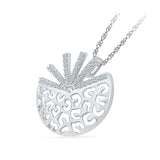 The Luxurious Pie Diamond Silver Pendant