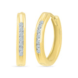 Royal Round Diamond Hoop Earrings in 14k and 18k gold