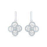 Classy Floral Drop Diamond Earrings