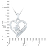 Floral Heart Diamond Pendant