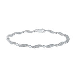 delicate diamond bracelet for young women  in white and yellow gold 