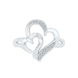 Passion Heart Design Silver Ring