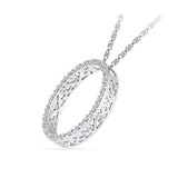 Charming Candor Diamond Silver Pendant