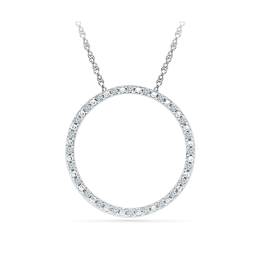 Buy Blossom Circle Diamond Pendant Online in India – Ayaani