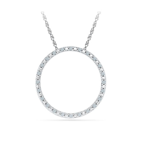 Charming Candor Diamond Silver Pendant