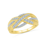 14kt /18kt white and yellow gold Gold Drape Diamond Cocktail Ring in PRONG setting for women online