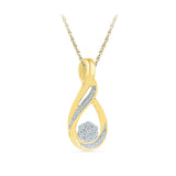 Floral Glimpse Diamond Pendant in 14k and 18k Gold online for women