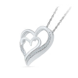 Heart Ablaze Diamond Silver Pendant