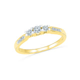Luscious Three Stone Diamond Engagement Ring