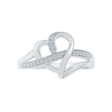 Lavish Heart Everyday Diamond Silver Ring
