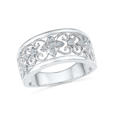 14kt / 18kt white and yellow gold Royal Décor Diamond Cocktail Ring in PRONG and BEZEL for women online