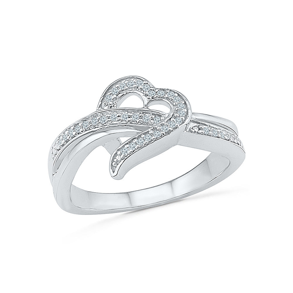 1/10ctw Diamond Two-Tone Heart Ring | REEDS Jewelers