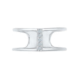 Diamond Aura Midi Silver Ring