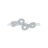 Twee Infinity Diamond Midi Silver Ring