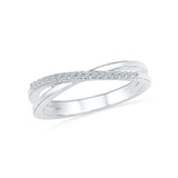 Silver Midi Diamond Ring