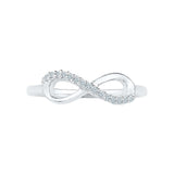 Infinity Bijou Diamond Midi Silver Ring