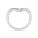 The Chevron Diamond Midi Ring