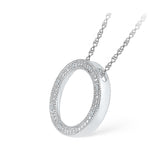 Sassy Circle Diamond Silver Pendant