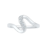 Simply Swirling Diamond Midi Ring