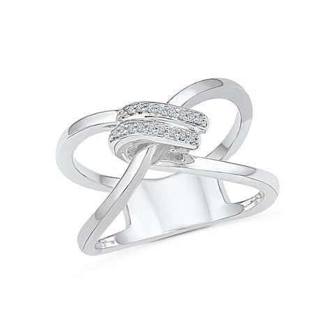 Silver Designer Cocktail Ring