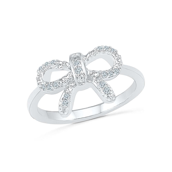 Silver Midi Diamond Ring